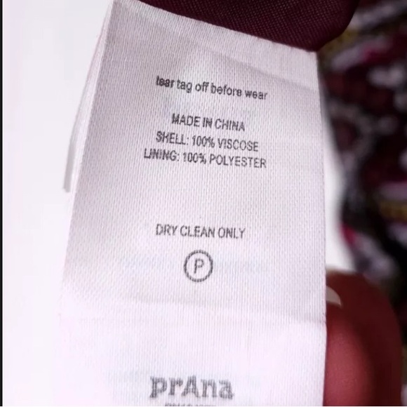 Prana Cece Long Sleeve Medallion Kaleidoscope Dress Red Pink Black - Size Small - Picture 5 of 5